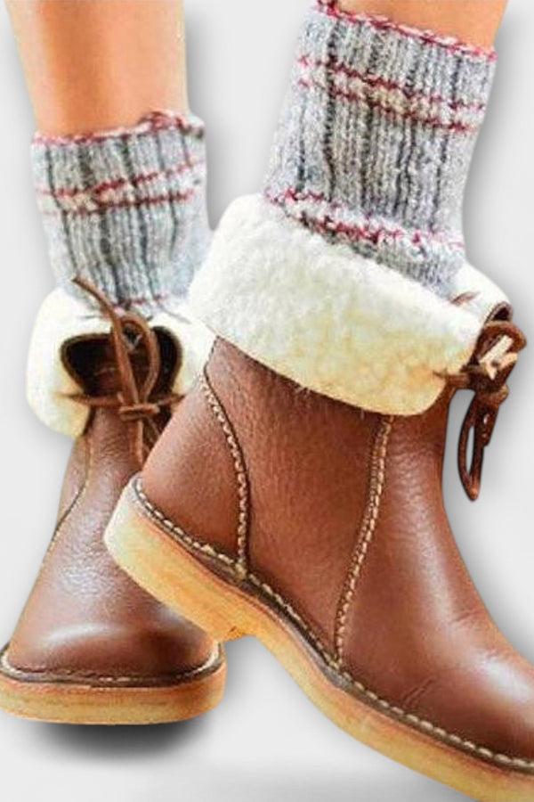 Wodoodporne buty z wełnianą podszewką