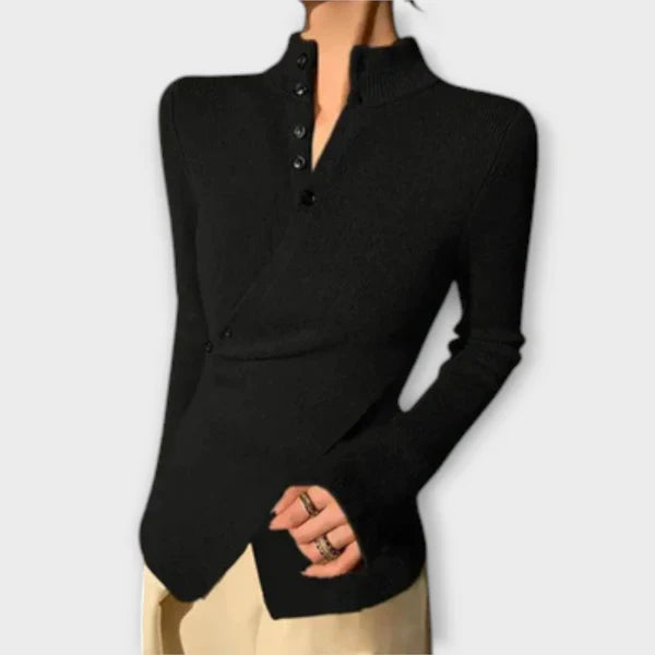 Michiko - Elegancka bawełniana bluzka z dzianiny
