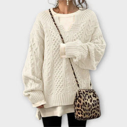 Oversizowy sweter z dzianiny