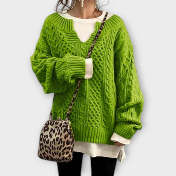Oversizowy sweter z dzianiny